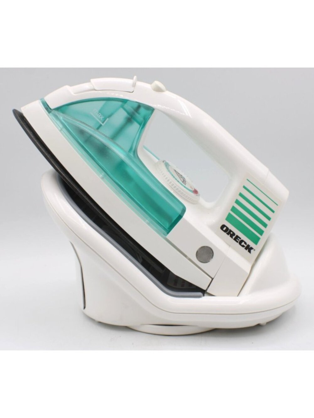Oreck Cordless Steam Iron TX850 Swivel Power Base Charger Adjustable Settings